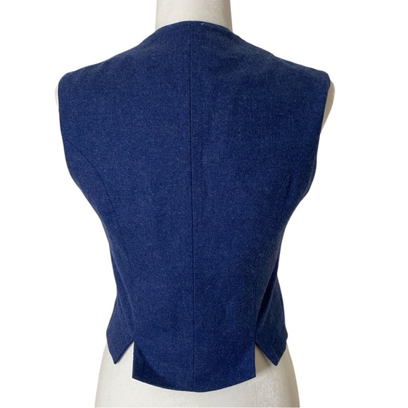Gordon Of Philadelphia Vintage Blue Wool Vest - Picture 3 of 7